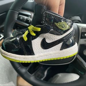 Jordan 1 Mid Black Cyber toddler shoes size 5c